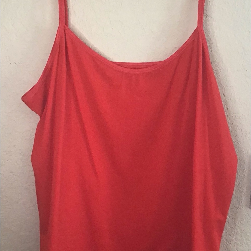 Ana Size 3x Women's Orange Tank Top Sleeveless Adjustable Straps